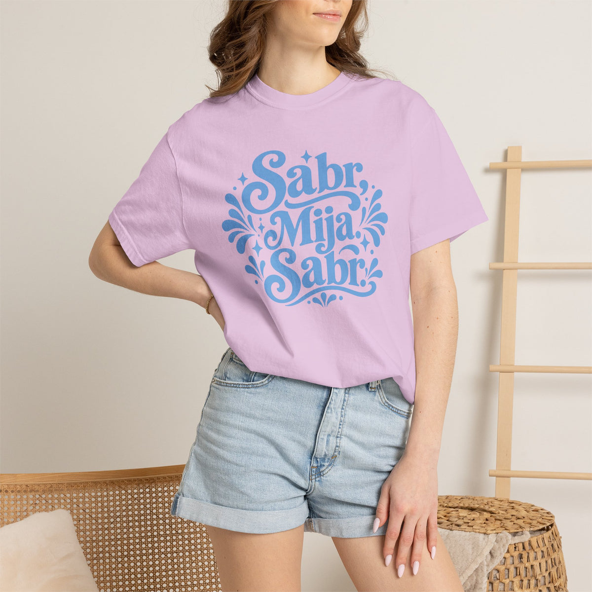 Sabr, Mija, Sabr Tee — Garment-Dyed Inspirational Arabic-Spanish Shirt