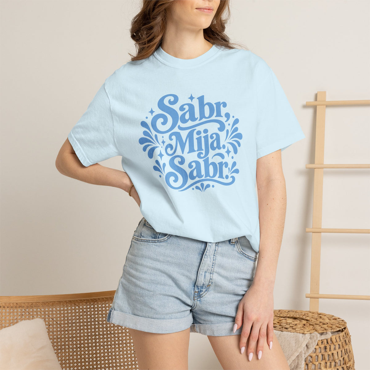 Sabr, Mija, Sabr Tee — Garment-Dyed Inspirational Arabic-Spanish Shirt