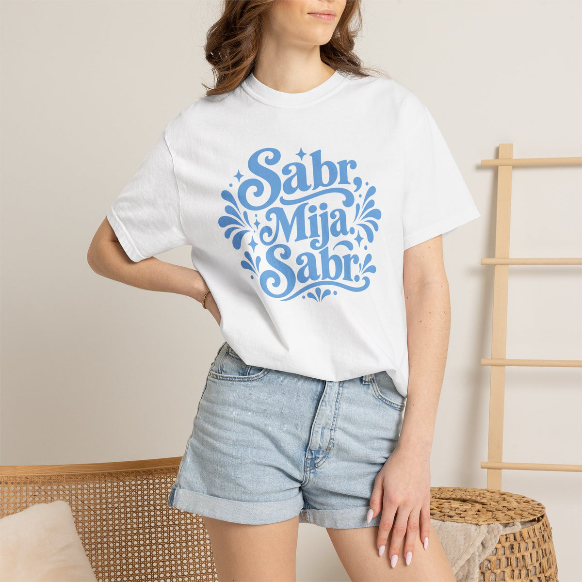 Sabr, Mija, Sabr Tee — Garment-Dyed Inspirational Arabic-Spanish Shirt