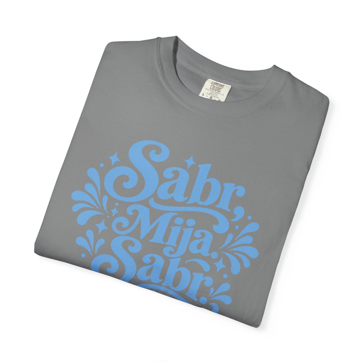 Sabr, Mija, Sabr Tee — Garment-Dyed Inspirational Arabic-Spanish Shirt