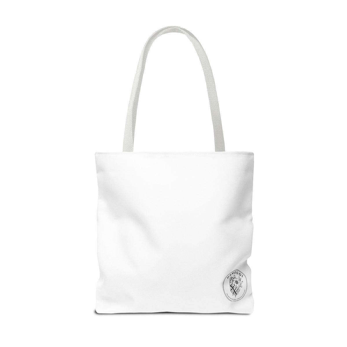 Latina Muslimah Social Club Tote Bag — Feminine Pink Script All-Over Print