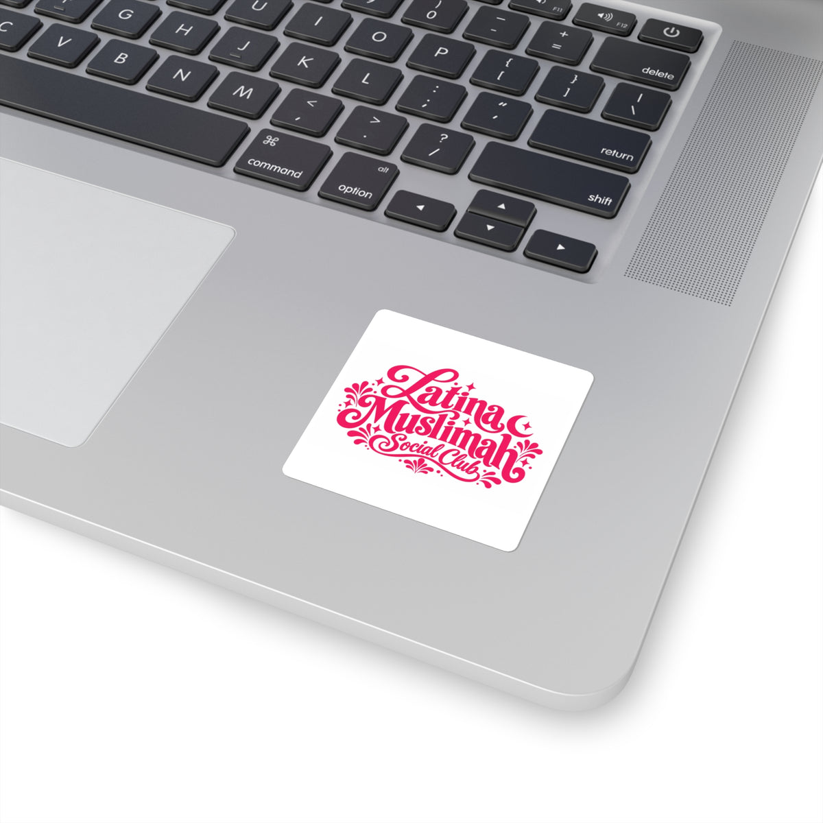 Latina Muslimah Social Club Sticker — Square Decorative Sticker for Laptops, Water Bottles & Journals